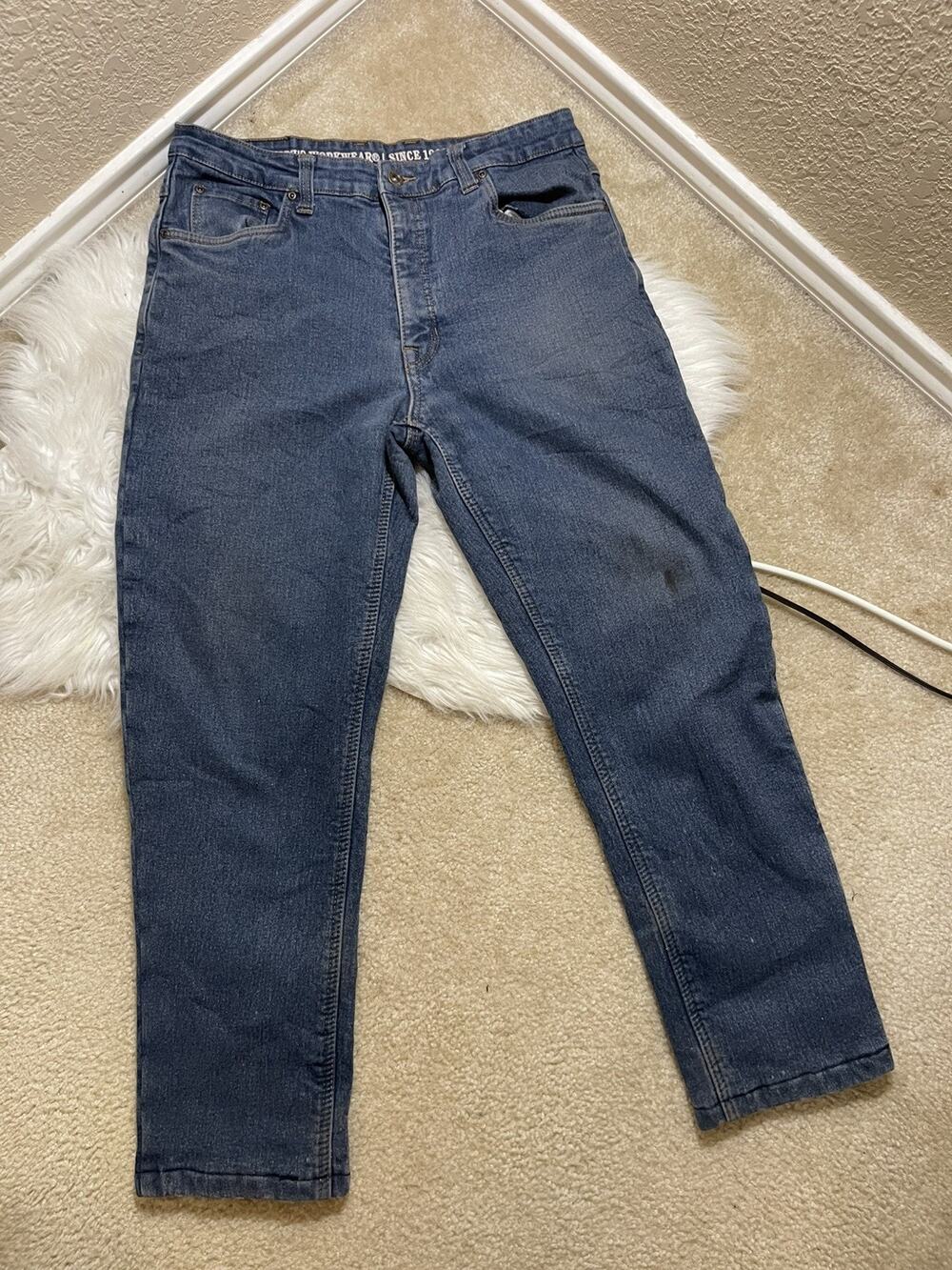 Men's Smith's Workwear Lined Denim Jeans; Style SD5PP707S; Size 36x34